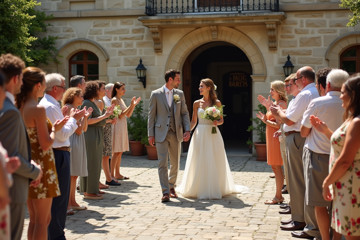 Famille et amis applaudissant lors d