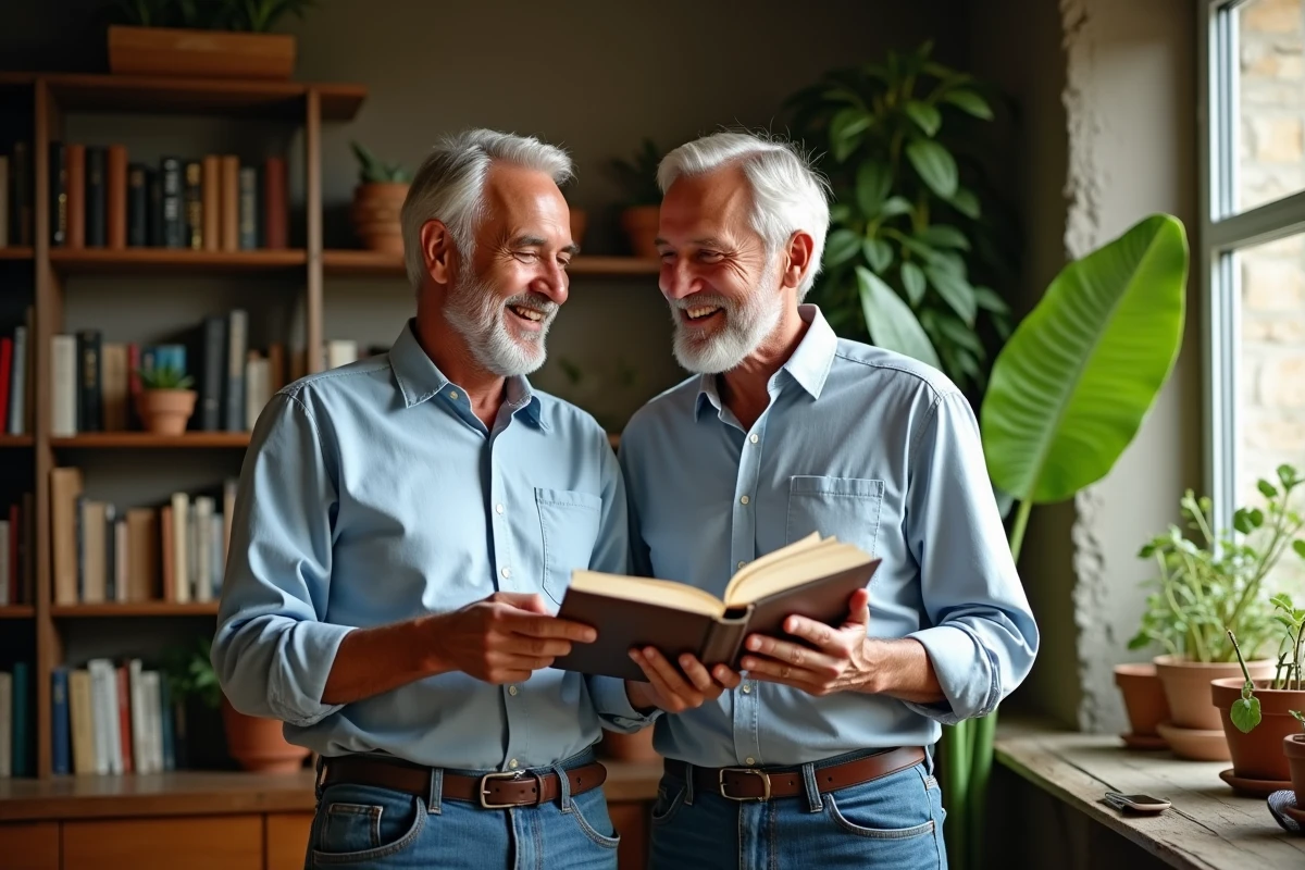 Stéphane Marie et son mari dans une maison chaleureuse